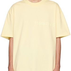 ESSENTIALS Yellow Flocked T-Shirt